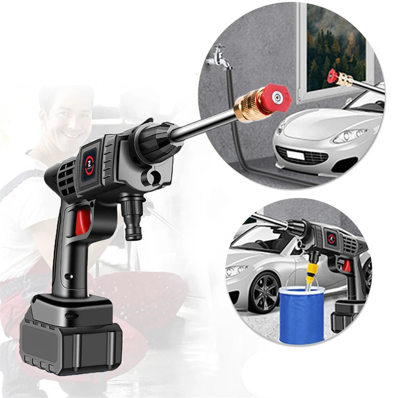 50BAR Cordless High Pressure Wash Spray Water Gun 1500W High Power Washing Water Machine Power Tool For Makita 21V Battery