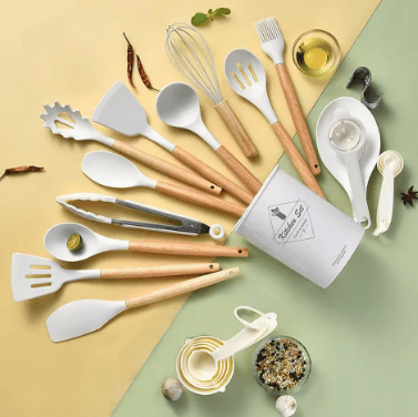 Ensemble d'ustensiles de cuisine en silicone 36 pièces