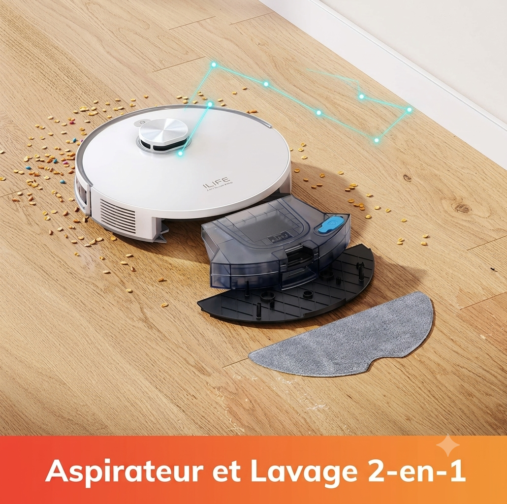 Robot Aspirateur Laveur 5000Pa