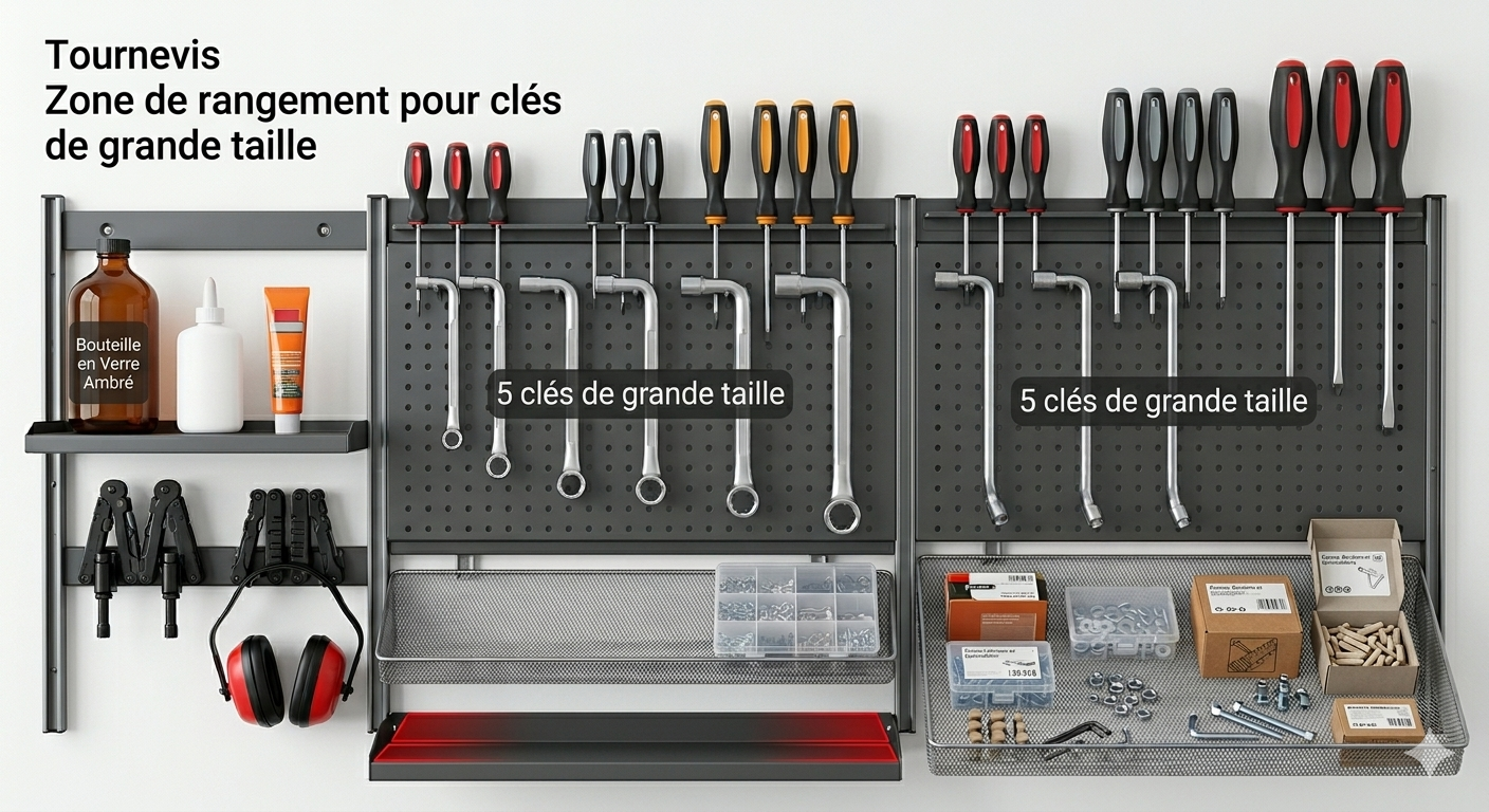 Étagère de rangement pour outils électriques à 4 niveaux