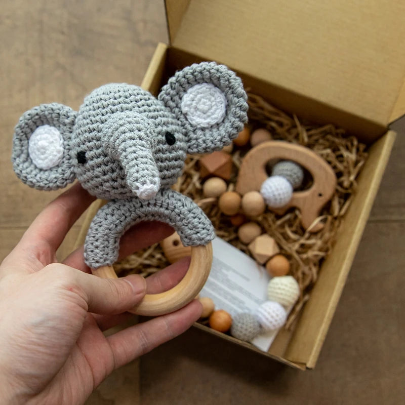 Ensemble de hochets en bois pour bébé