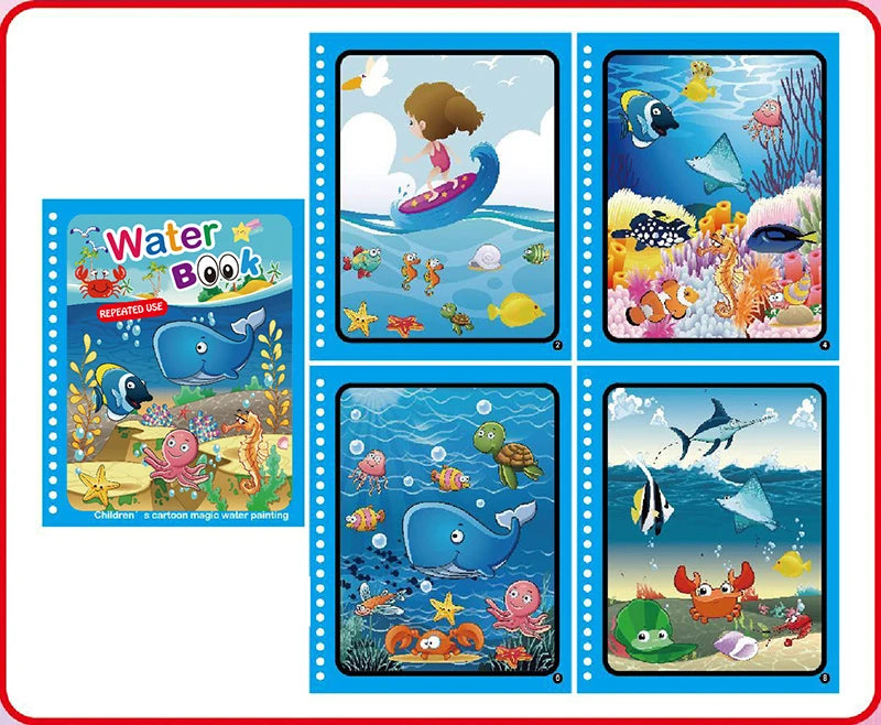 Livres de coloriage magiques à l'eau