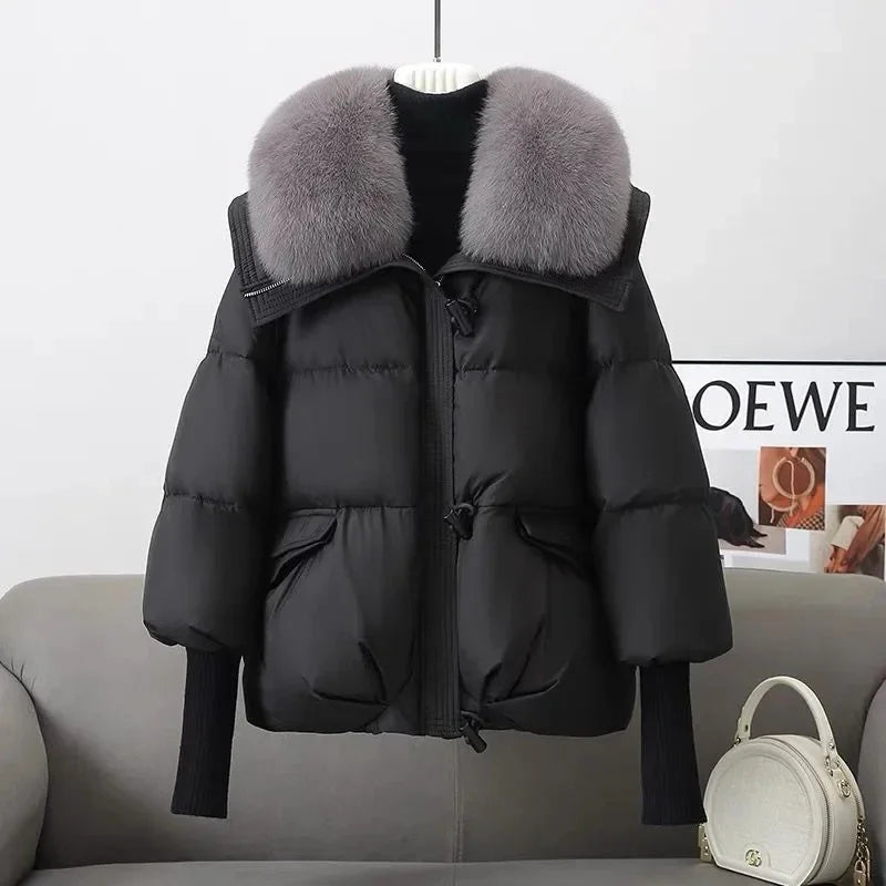Parka à col en fourrure