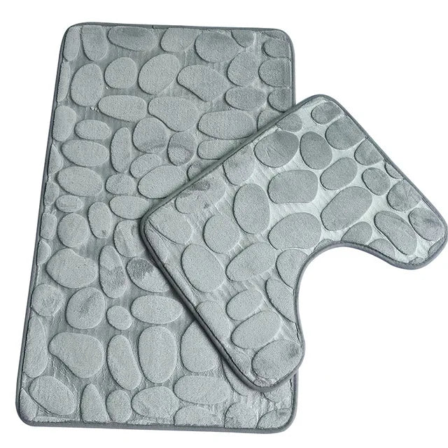 Lot de 3 Tapis de Bain Doux et Antidérapants