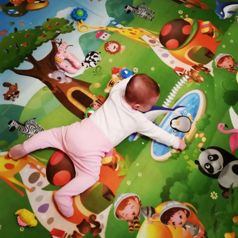 Tapis de jeu éducatif recto-verso 180 cm x 120 cm