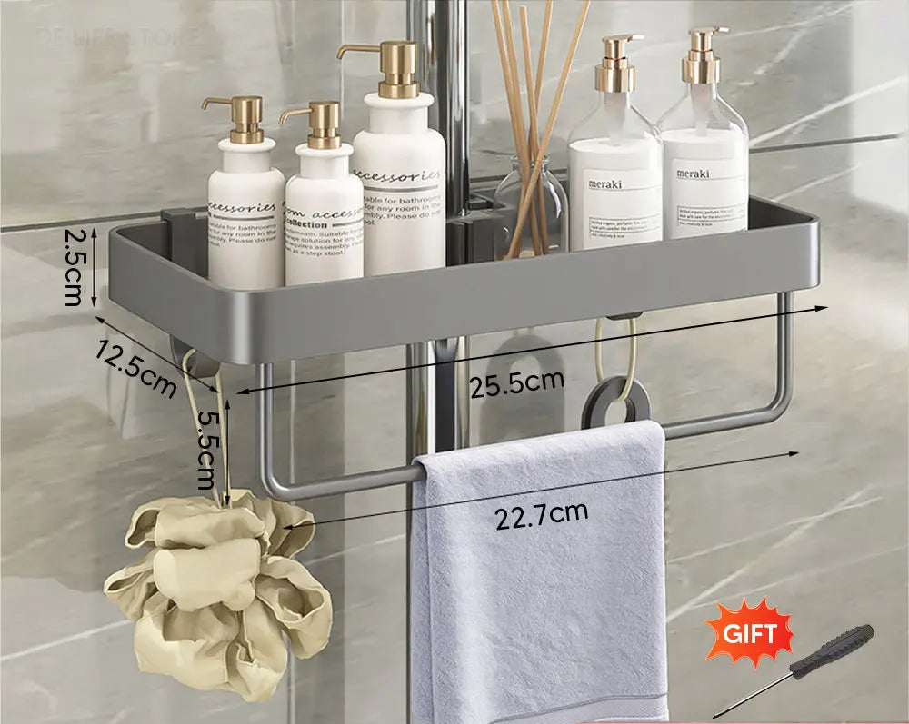 Étagère de barre de douche