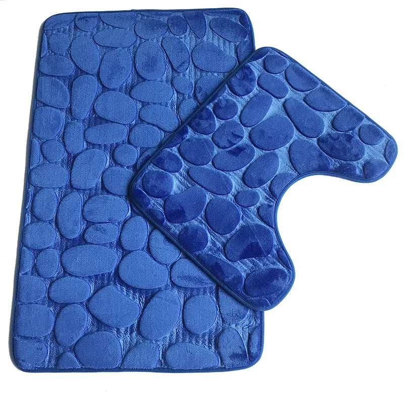 Lot de 3 Tapis de Bain Doux et Antidérapants