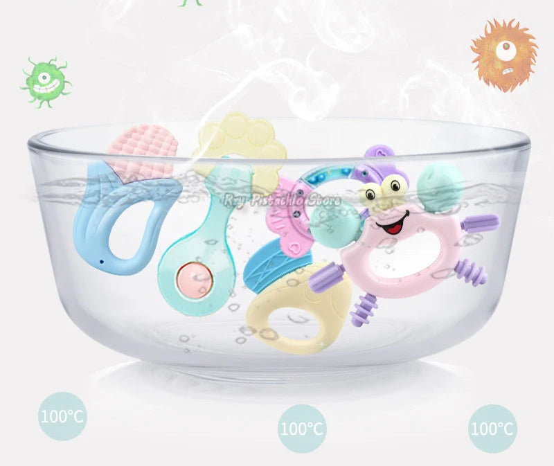 Lot de 6 à 14 hochets pour bébé