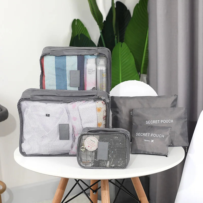 Lot de 6 sacs de rangement de voyage