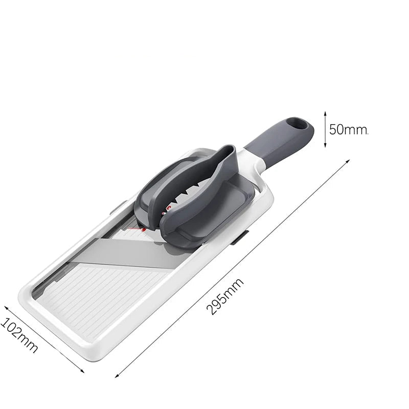 Mandoline multi-portative avec lame réglable en acier inoxydable