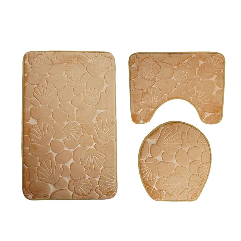 Lot de 3 Tapis de Bain Doux et Antidérapants