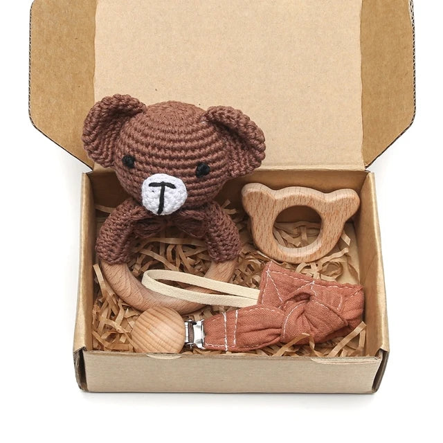 Ensemble de hochets en bois pour bébé