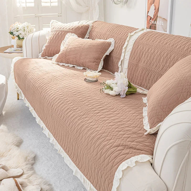 Housse de coussin de canapé en tissu antidérapant