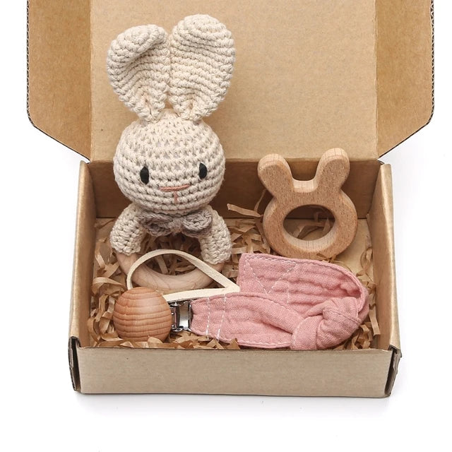 Ensemble de hochets en bois pour bébé