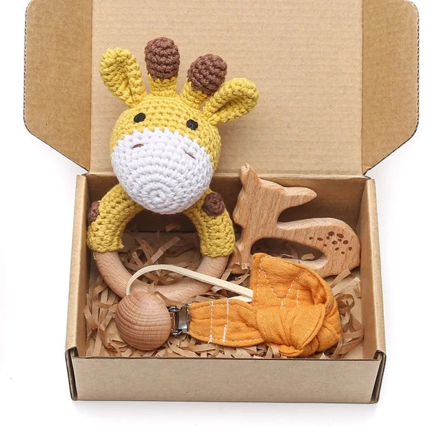 Ensemble de hochets en bois pour bébé