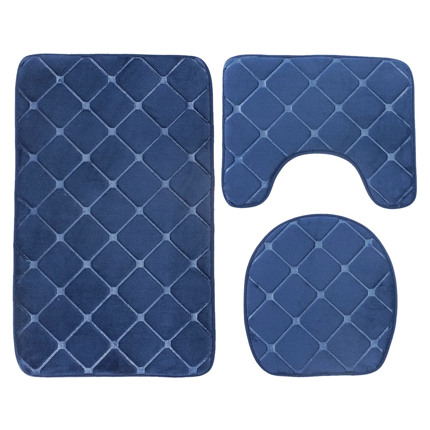 Lot de 3 Tapis de Bain Doux et Antidérapants