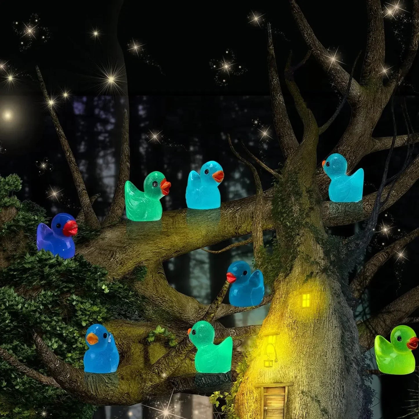 Lot de mini-canards lumineux pour bains