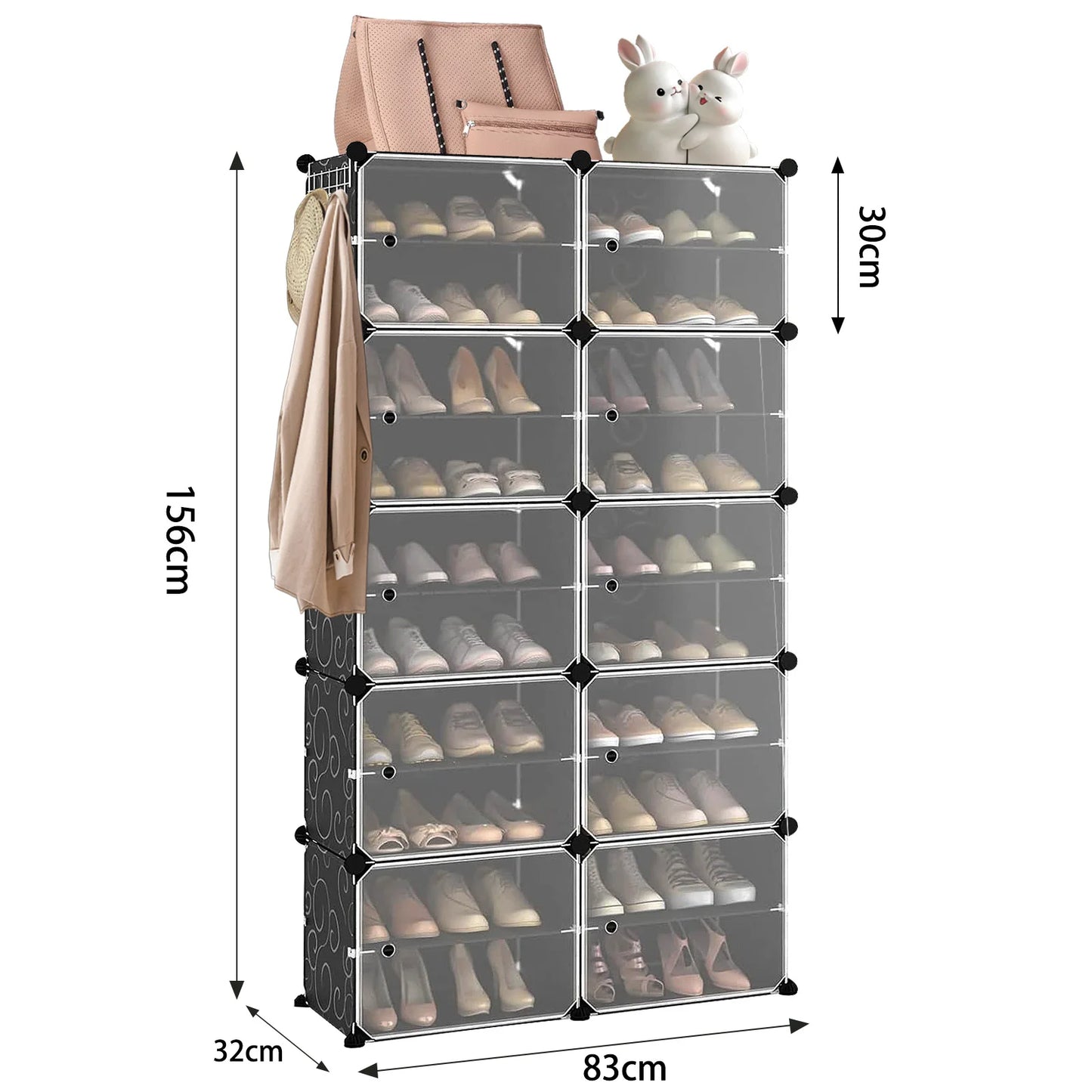 Rangement pour chaussures à 40 paires