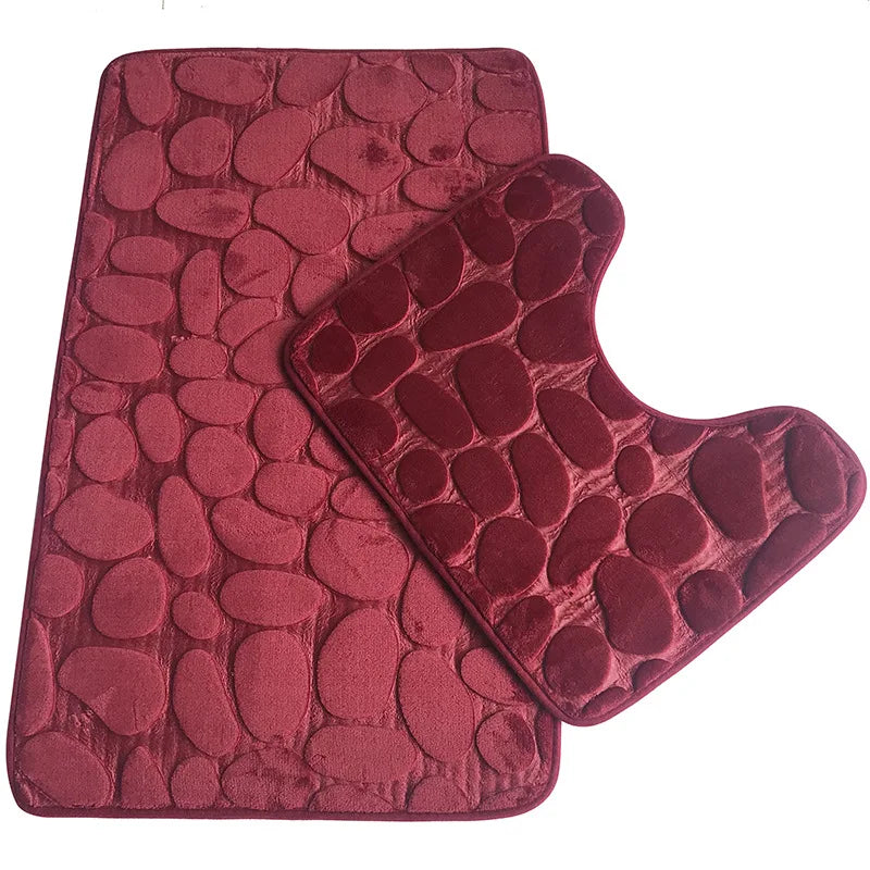 Lot de 3 Tapis de Bain Doux et Antidérapants
