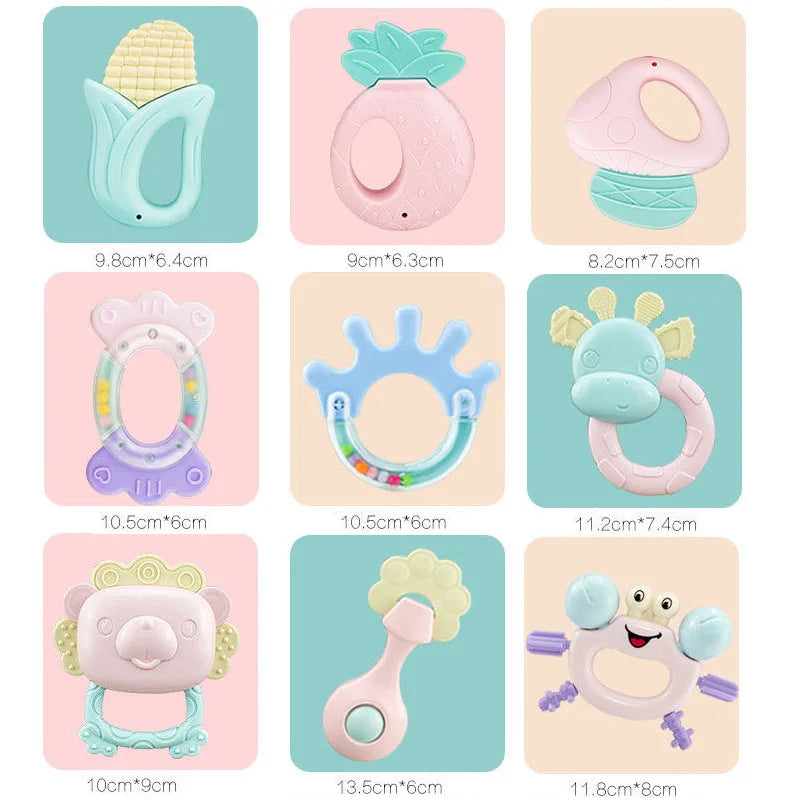 Lot de 6 à 14 hochets pour bébé