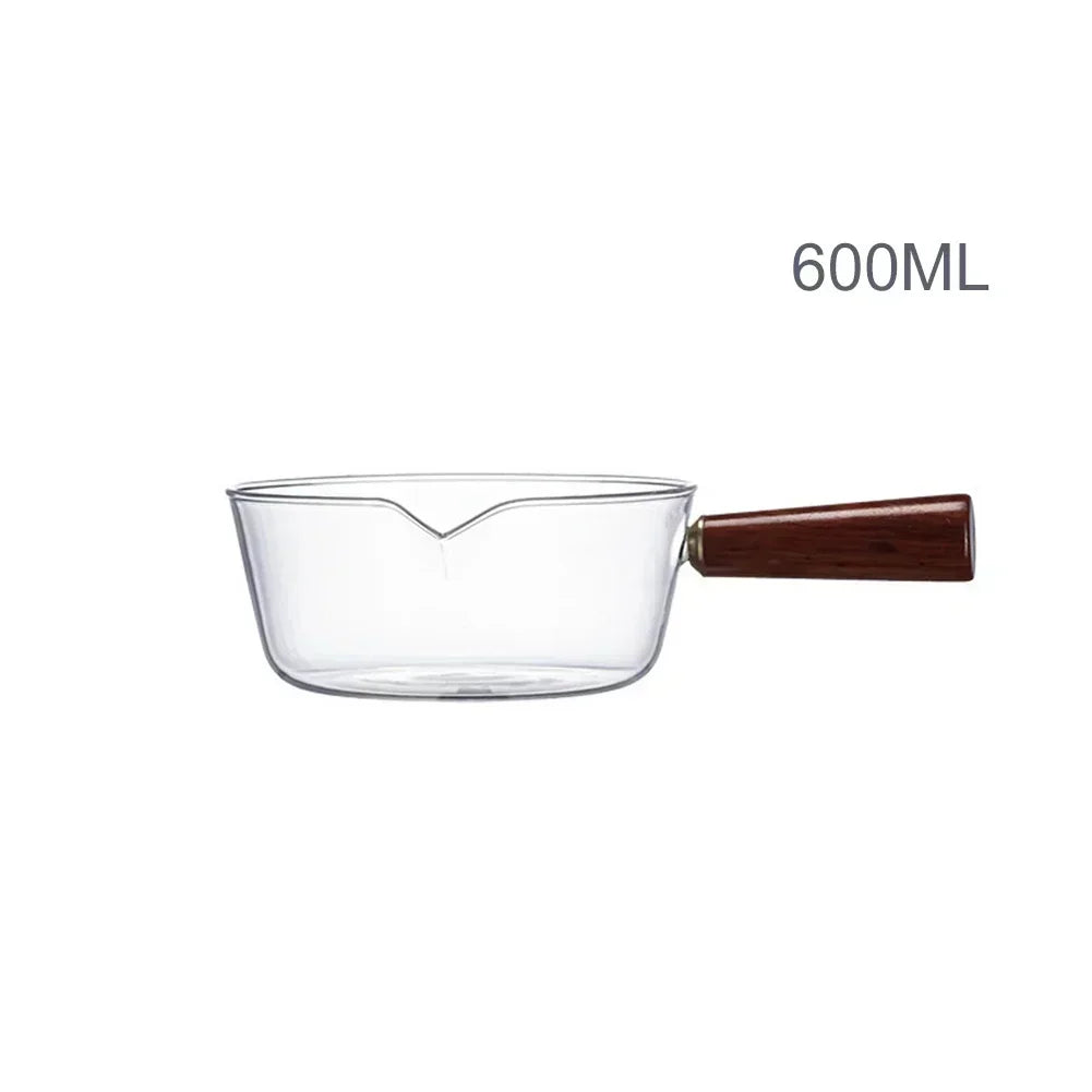 Casserole en verre transparent résistant aux hautes températures