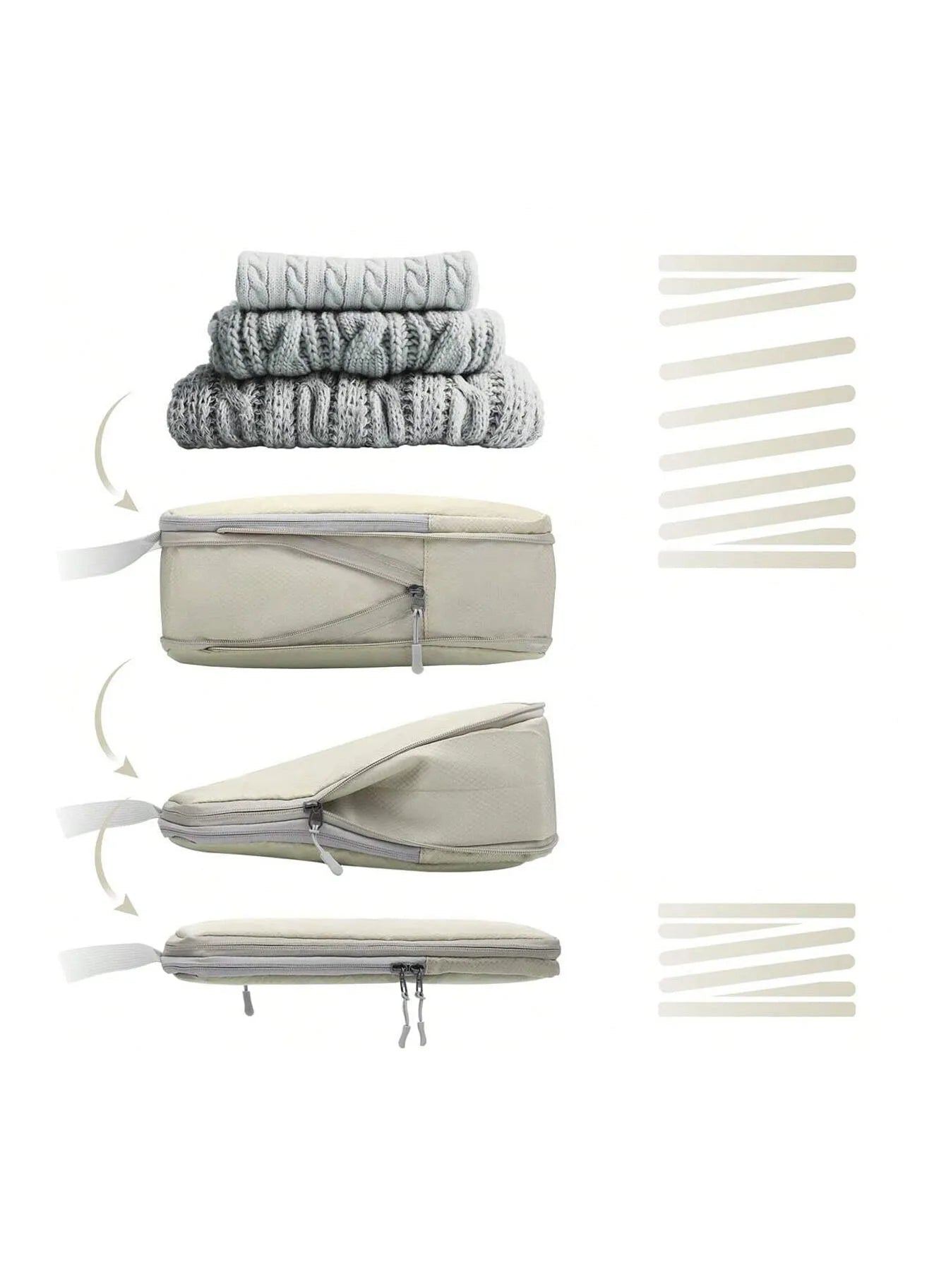 Lot de 6 sacs de rangement compressibles pour voyage