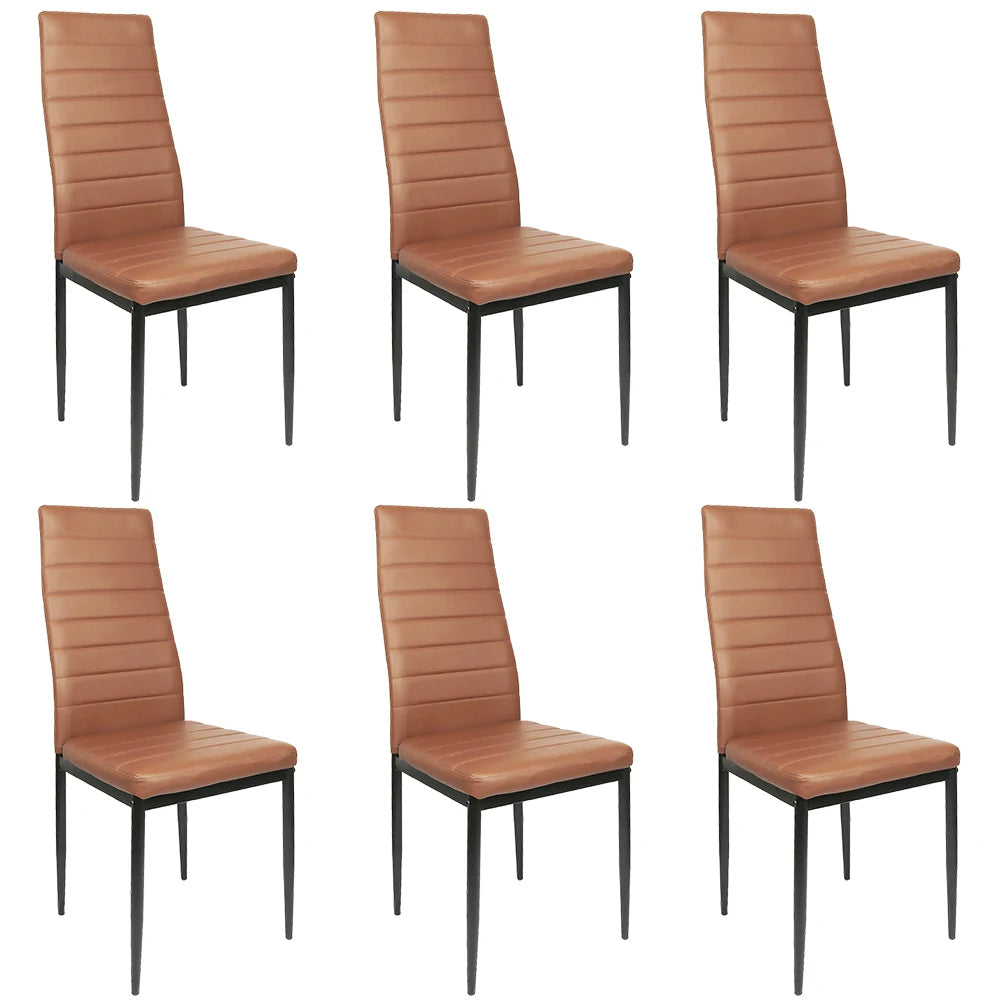 Ensemble de 6 chaises rembourrées avec dossier haut