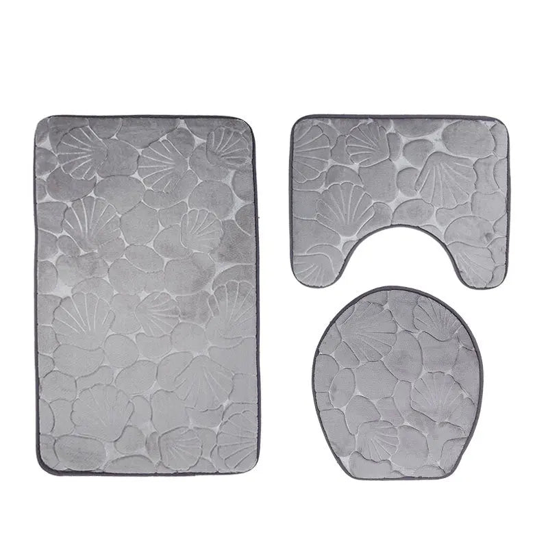 Lot de 3 Tapis de Bain Doux et Antidérapants
