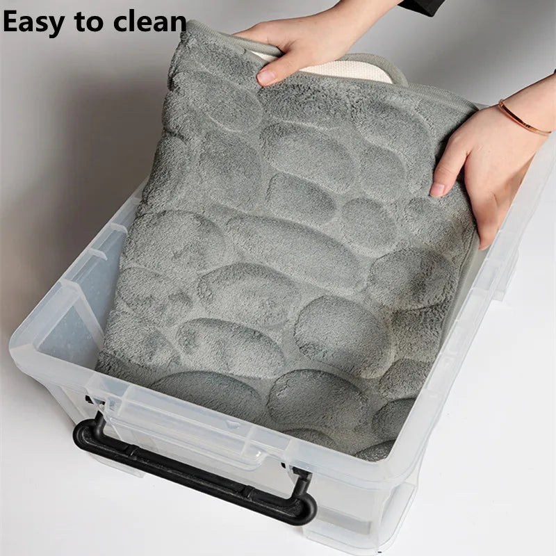 Lot de 3 Tapis de Bain Doux et Antidérapants