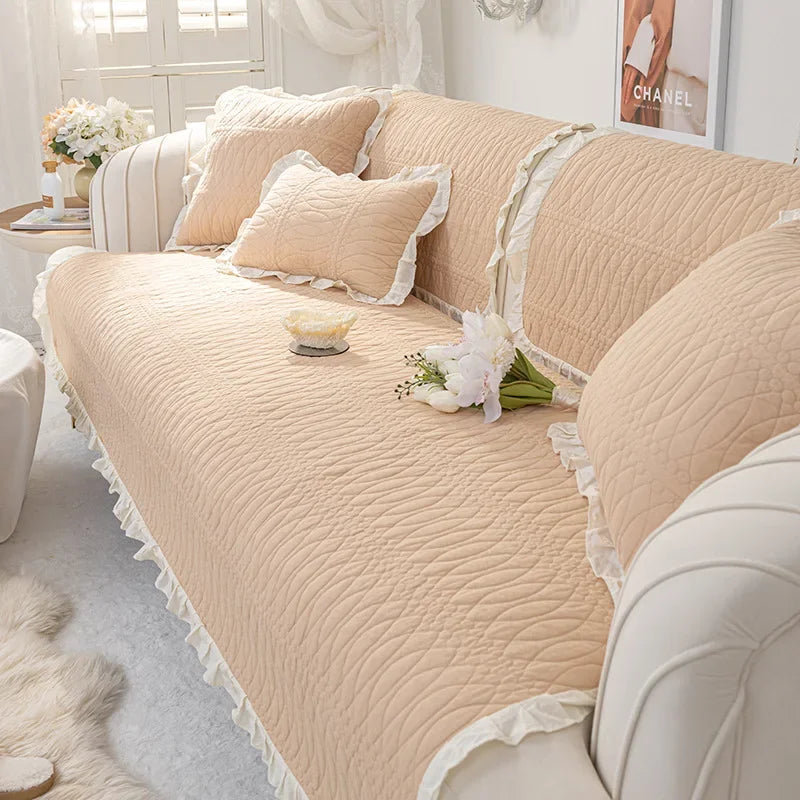 Housse de coussin de canapé en tissu antidérapant