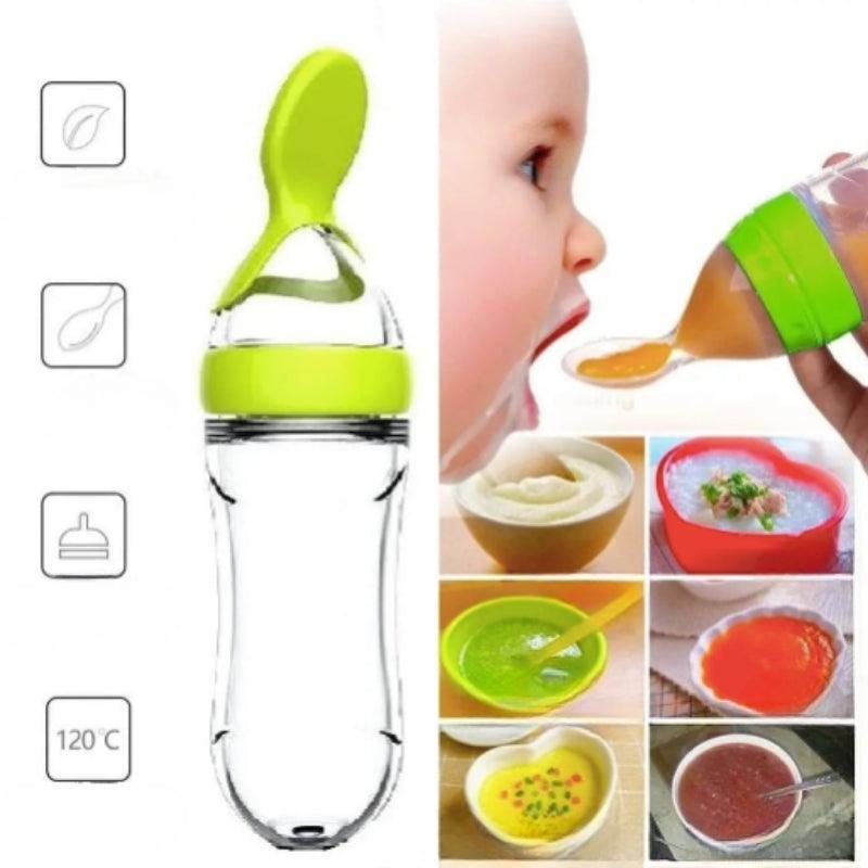 Silicone Squeeze Baby Bottle for Newborn