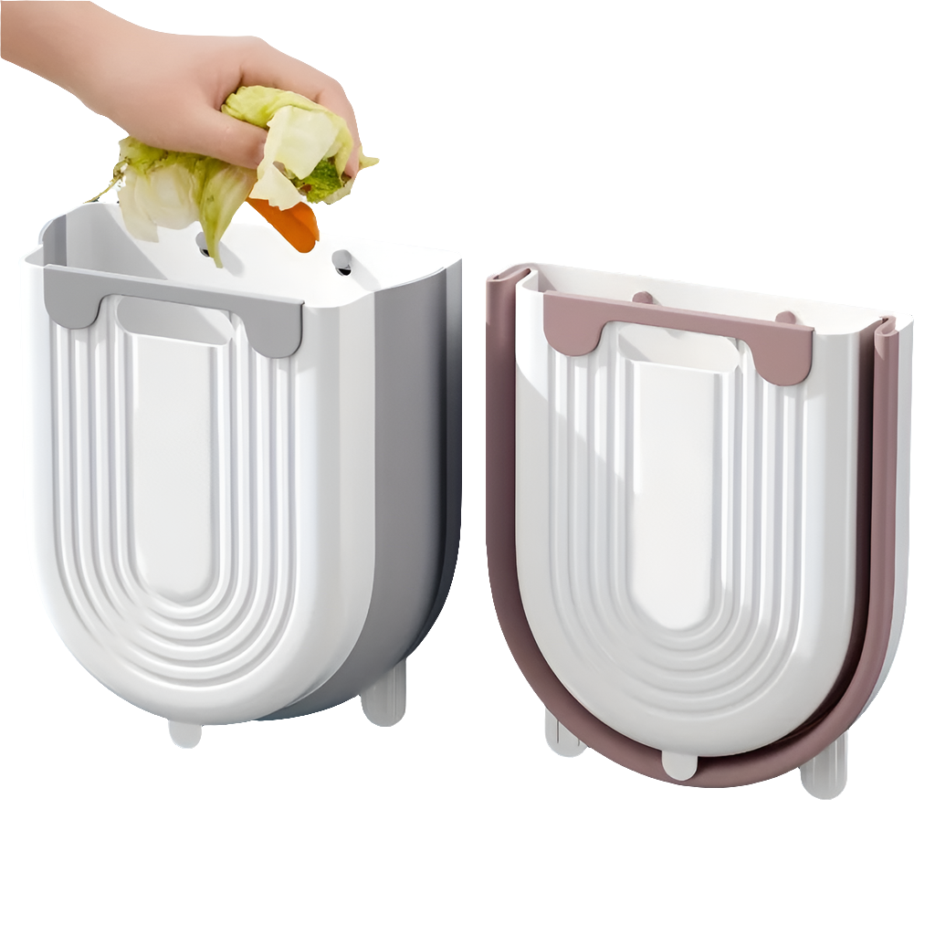 Poubelle de cuisine pliante et suspendue