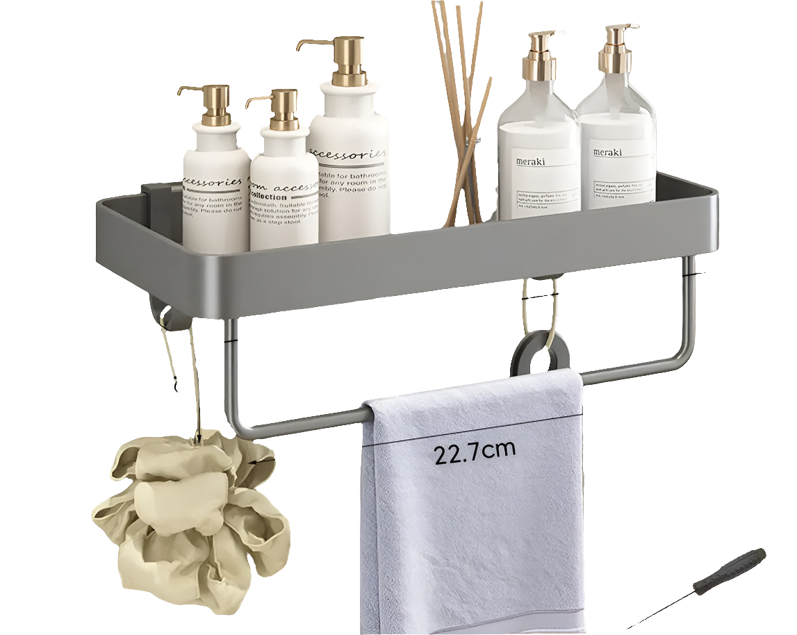 Étagère de barre de douche