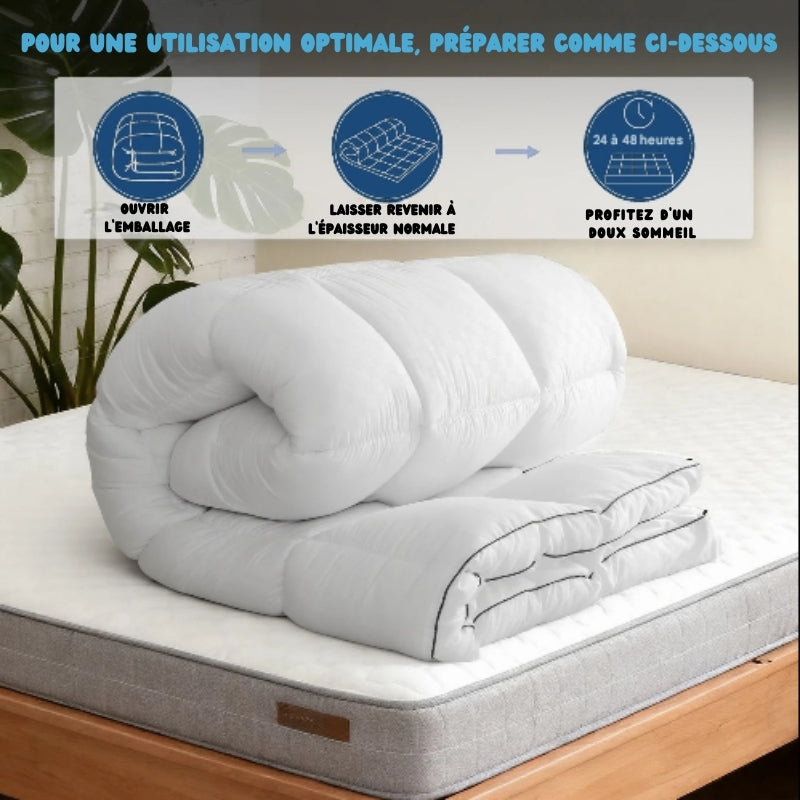 Surmatelas hypoallergénique et respirant