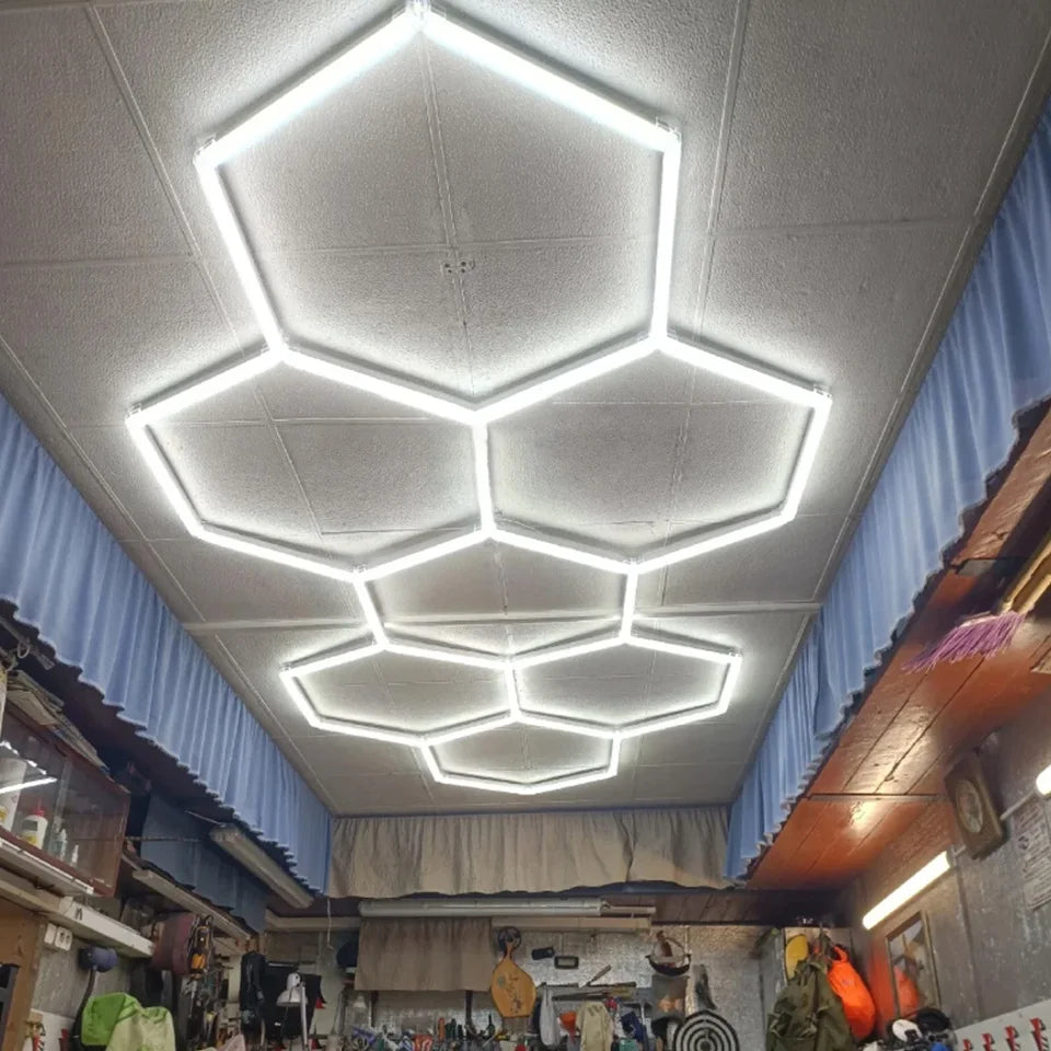 Lampes LED hexagonales en nid d'abeille 6500K