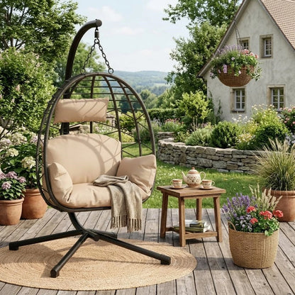 Chaise Suspendue Œuf + Structure 130 kg