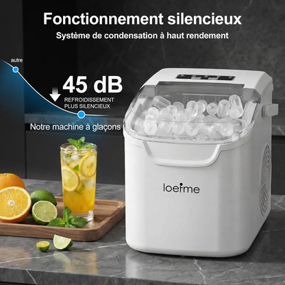 Machine à Glaçons Portable Auto-Nettoyante LED