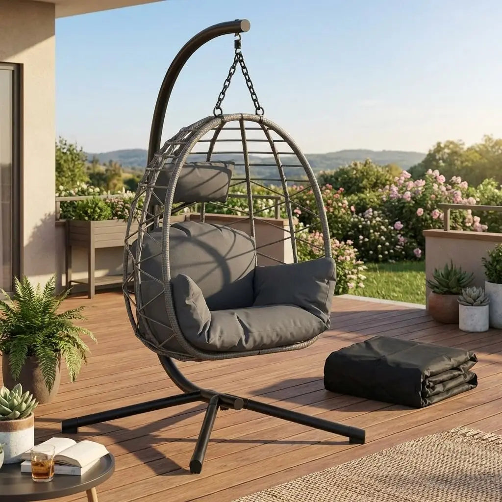 Chaise Suspendue Œuf + Structure 130 kg