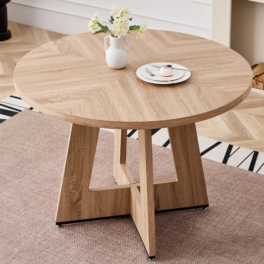 Table ronde nordique en bois massif 120cm