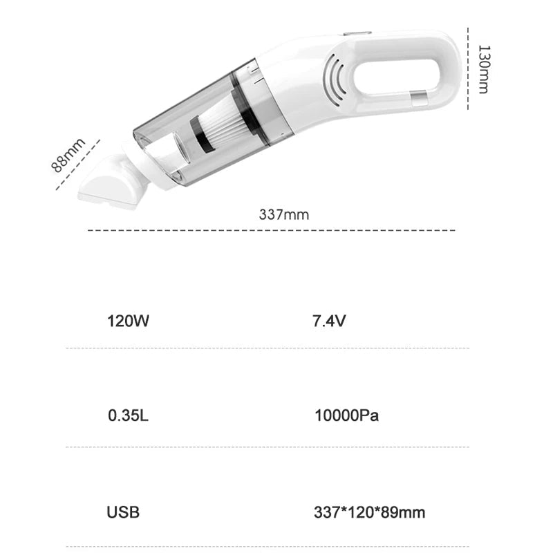 Aspirateur mini portable sans fil 120W