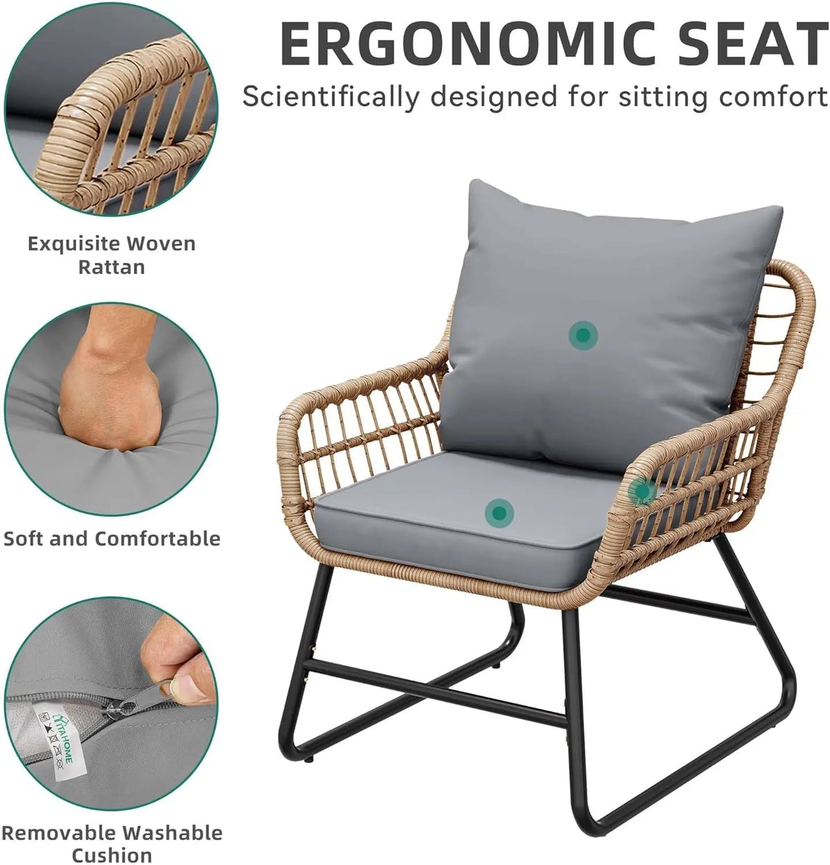 Ensemble de salon de jardin moderne