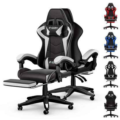 Chaise de jeu ergonomique avec repose-pieds