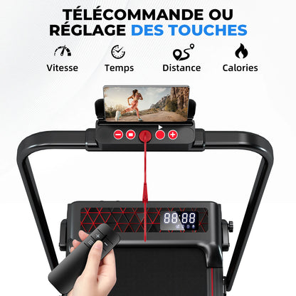 Tapis de course pliable de 1 à 12 km/h