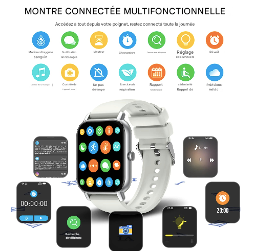 Montre connectée ultra fine 1,85 pouces