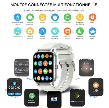 Montre connectée ultra fine 1,85 pouces