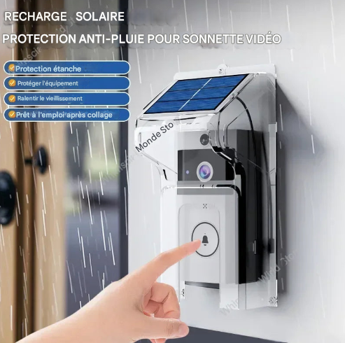 Sonnette sans fil étanche avec chargement solaire