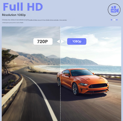 Caméra de voiture 3,16 pouces 1080p avec double enregistrement HD