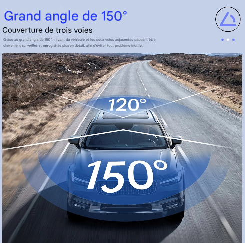 Caméra de voiture 3,16 pouces 1080p avec double enregistrement HD