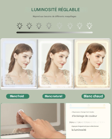 Coiffeuse de chambre avec grand miroir