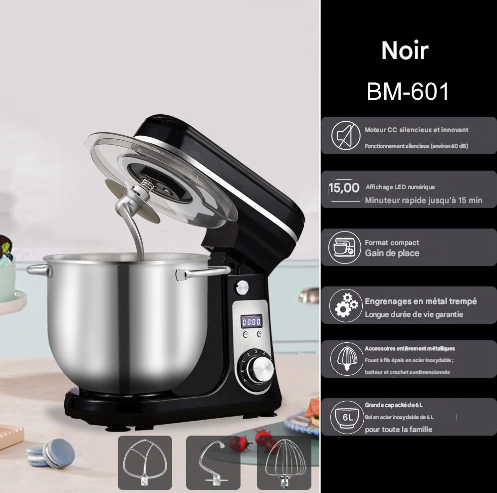 Robot pâtissier 1200 W à 6 vitesses